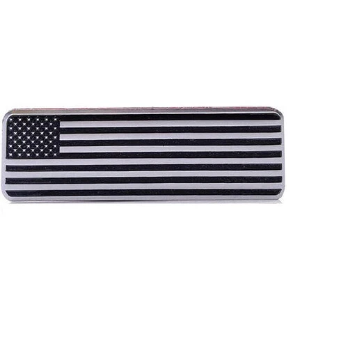 Aluminium USA American Flag Sticker Decal Auto Car Truck Emblem 3D Metal 2PCS - Image 3 of 4