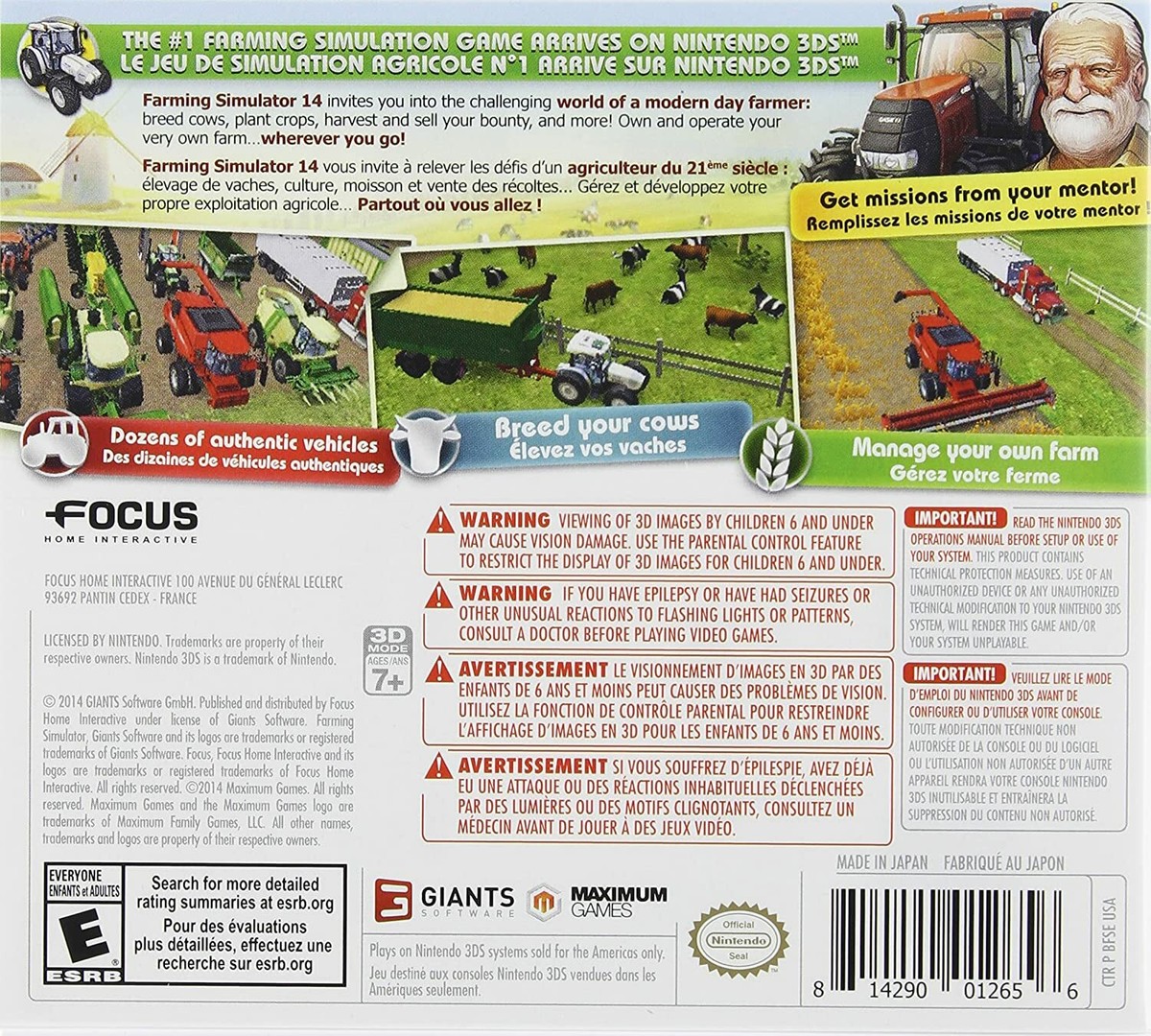 Farming Simulator 14 (Nintendo 3DS, 2014) *New,Sealed