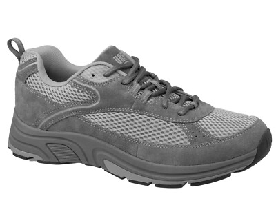 の DREW AARON 40893 MEN'S Gray Mesh Combo Diabetic Approved lace up