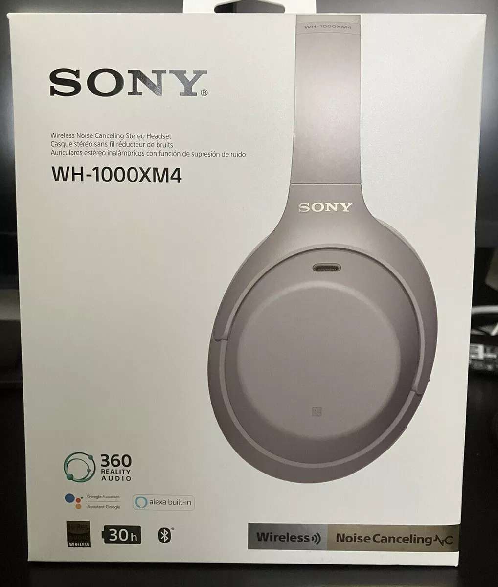 Sony WH-1000XM4 Wireless Noise-Canceling Over-Ear Headphones (Silver)