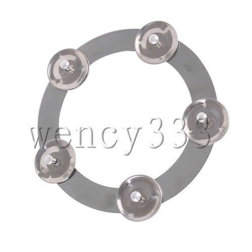 Stainless Steel Cymbal Ching Hihats Tambourine 6.4 Inch Outer Diameter Silver - Picture 6 of 6