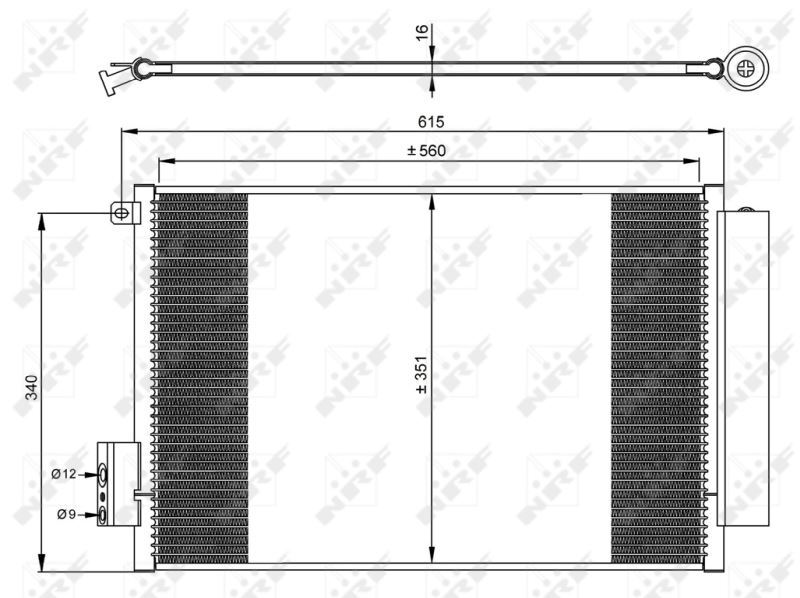 Condenseur de climatisation pour Fiat 500L et Tipo 1.4 essence