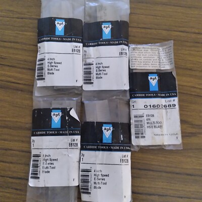APT 4'' EB128 HSS E-SERIES MULTI-TOOL BLADE LOT OF 5