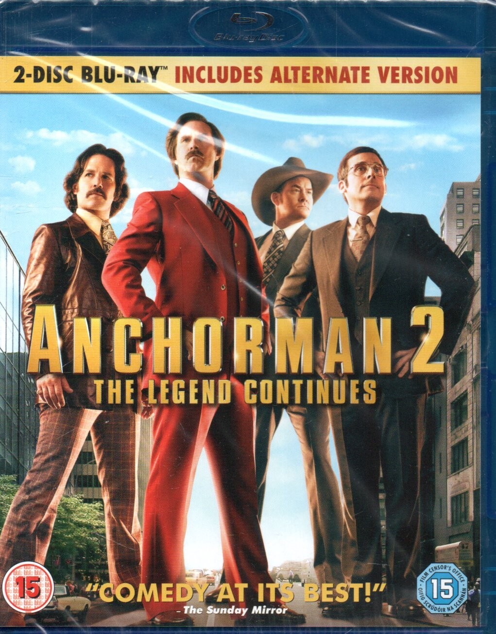 ANCHORMAN 2: THE LEGEND CONTINUES - 2-Disc Set - Blu-Ray *NEW & SEALED*