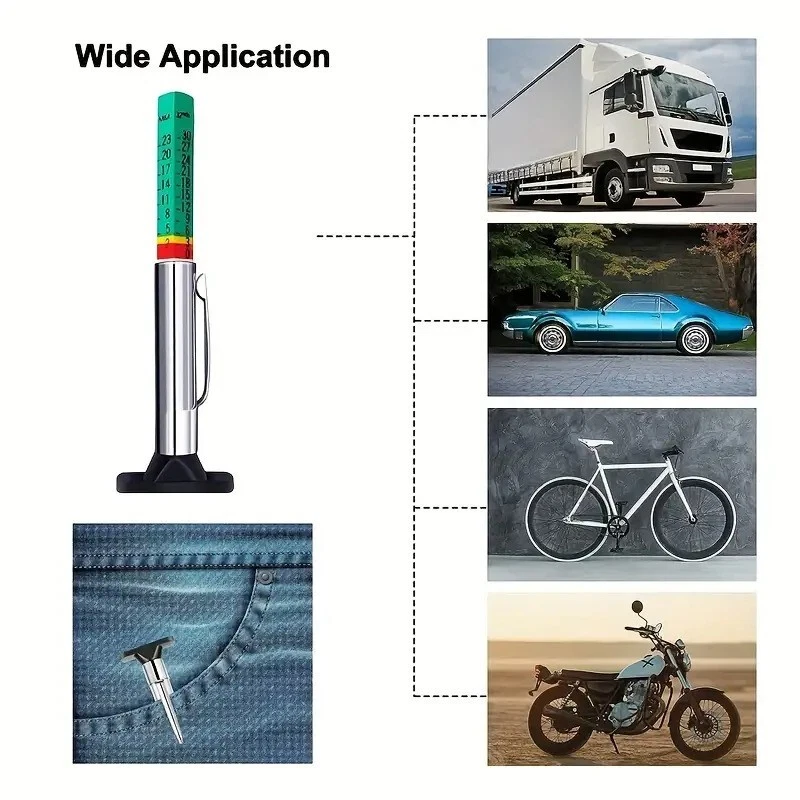 Medidor manual de profundidad de banda de rodadura de neumáticos / herramienta para furgoneta de coche. CORREO EL MISMO DÍA REINO UNIDO. Foto 4 de 4