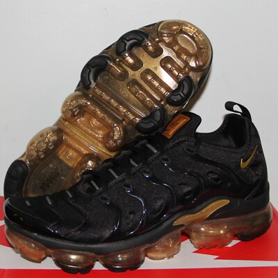 Nike Air VaporMax Plus Black Metallic Gold Running Shoes Mens 14 CW7299-001  New | eBay