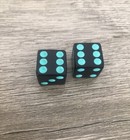 2X Black Teal Dice Valve Stem Caps Car Truck Bike bicycle BMX Motorcycle