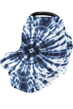 Blue Tye Dye Breastfeeding Cover and Car seat Cover