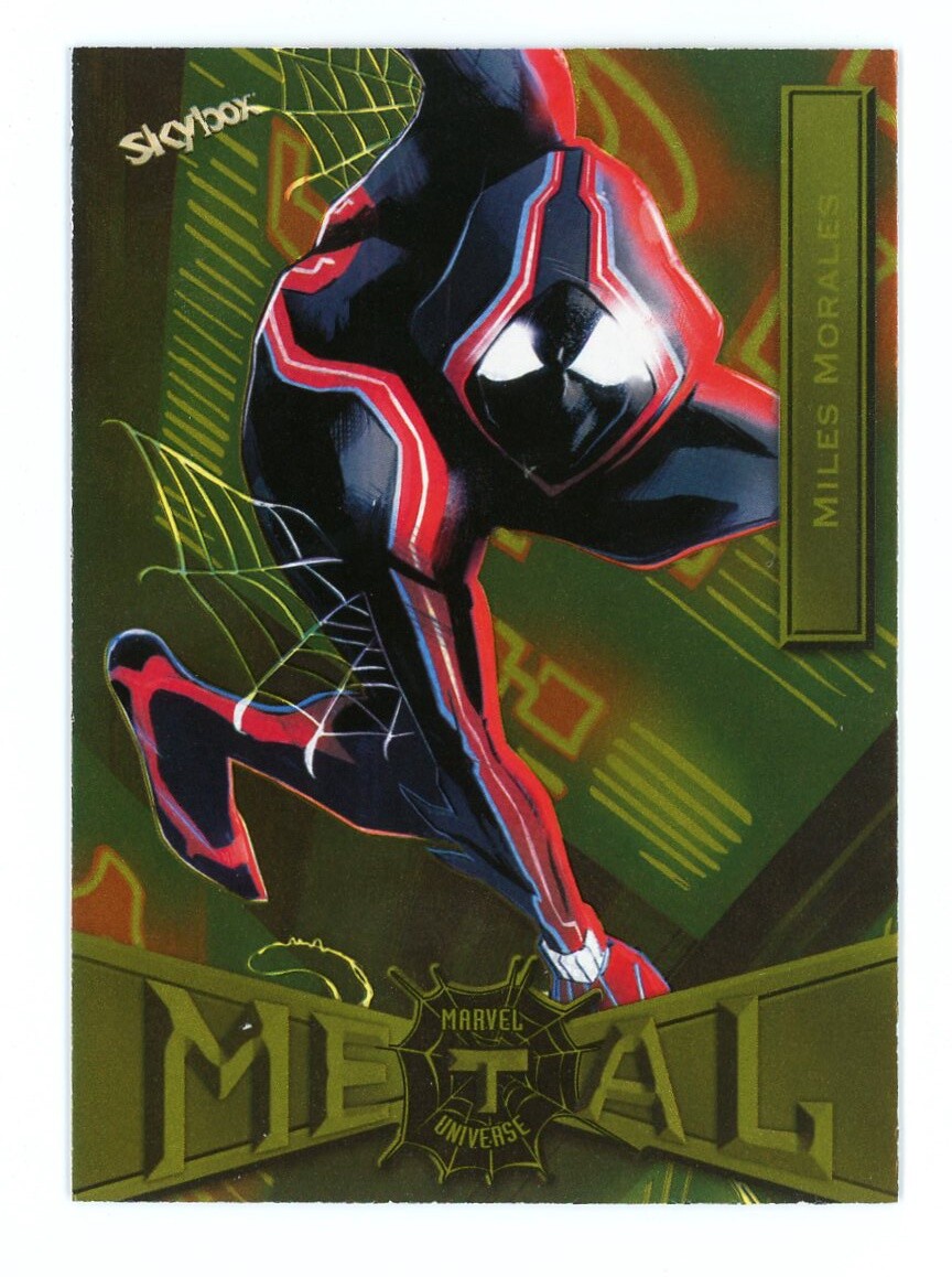 2021 SkyBox Metal Universe Marvel Spider-Man Yellow FX Miles Morales #52
