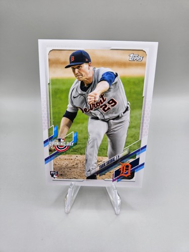 2021 Topps Opening Day Detroit Tigers Baseball Card #123 Tarik Skubal Rookie