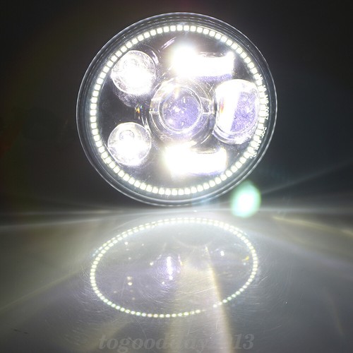 5.75" inch 45W LED Hi/Lo Beam DRL Headlight for Harley Davidson Sportster Dyna - Picture 7 of 11