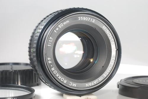 Minolta MC Rokkor-PF 50mm f1.7 Lens with Caps - Near Mint - Picture 7 of 19