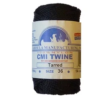 Catahoula No 36 Tarred Twisted Bank Line 4 oz Spool 122 ft Nylon AA Seine Twine