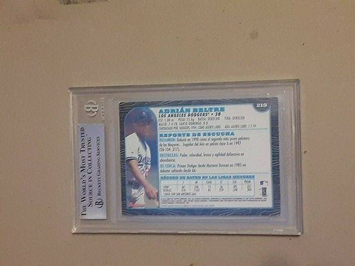 Adrian Beltre Los Angeles Dodgers SIGNED 1999 Bowman International Card SLABBED - Picture 2 of 3
