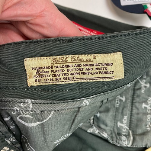 Jacob Cohen Donna J727 Verde Scuro Pantaloni Taglia W28 L30 - Foto 7 di 16