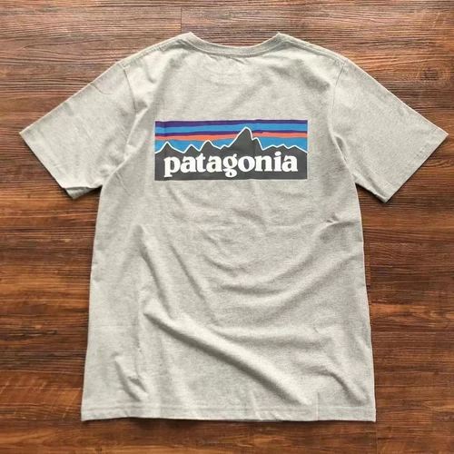 Hombre Algodón LOGO Cuello Redondo Manga Corta Camiseta Montaña Estampado Base Camiseta - Imagen 10 de 42