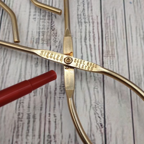 Vtg Ekco Siegler Gold Kitchen Tongs Straight Scissor Metal Serving Grippers Lot - Picture 16 of 23