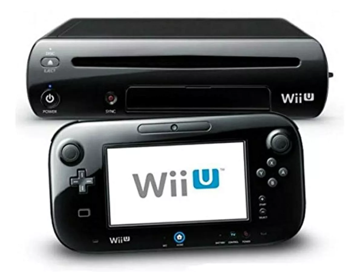 Nintendo Wii U Black CONSOLE No Game Pad + Sensor Bar & Some +Has Mario  Kart 8