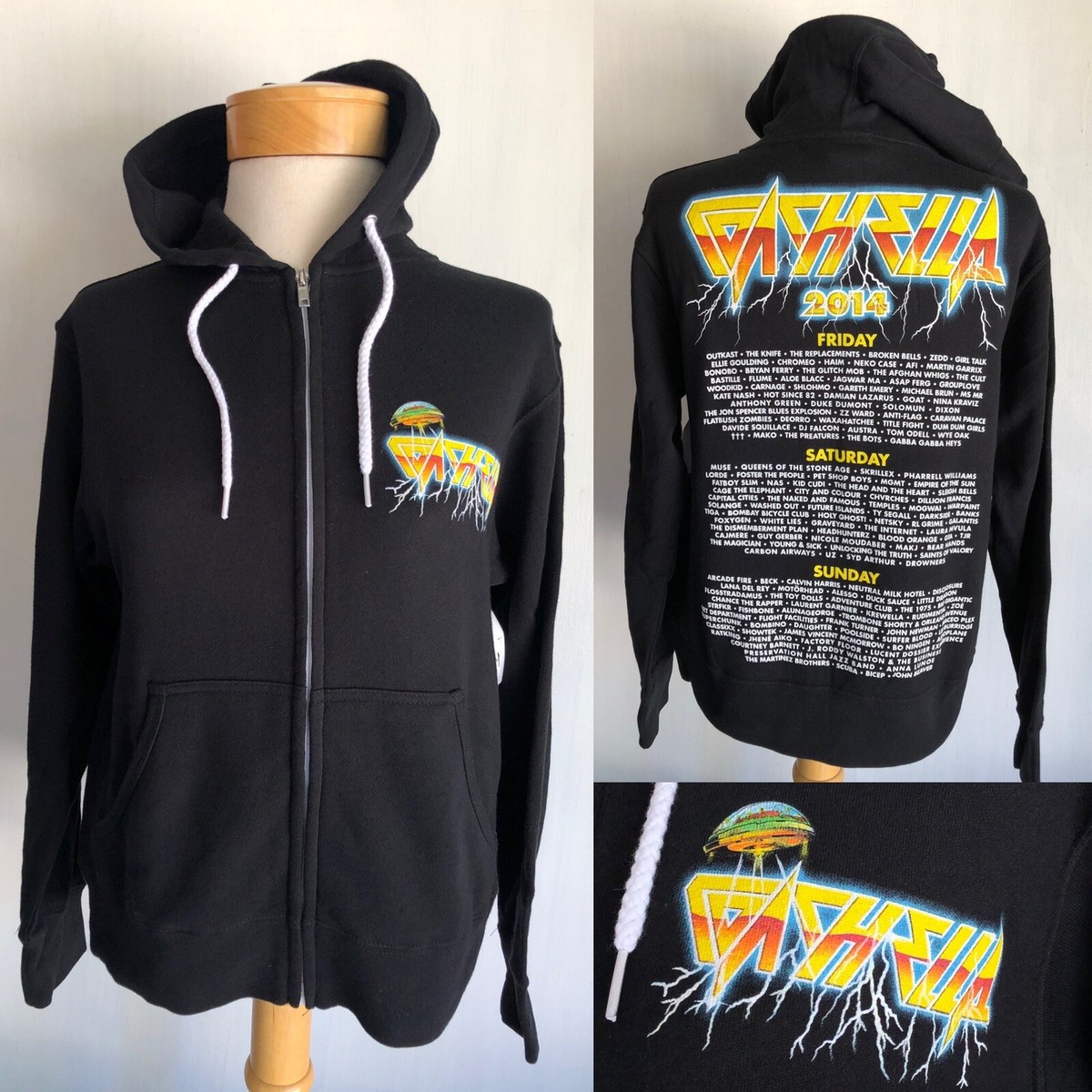 COACHELLA FESTIVAL (2014) Full Band Lineup Full Zip Hoodie
