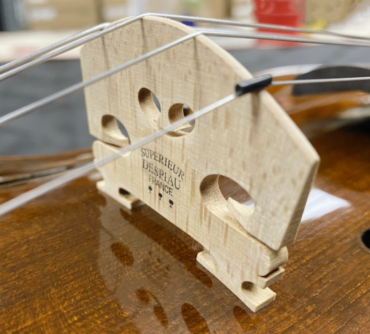 Buy Genuine AUBERT Violin Bridge Made In France 4/4 , European Maple Online In India - Foto 6