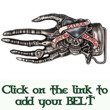 Skeleton Hand Metal Belt Buckle Biker Gothic Vampire Goth Pirate Skull Halloween