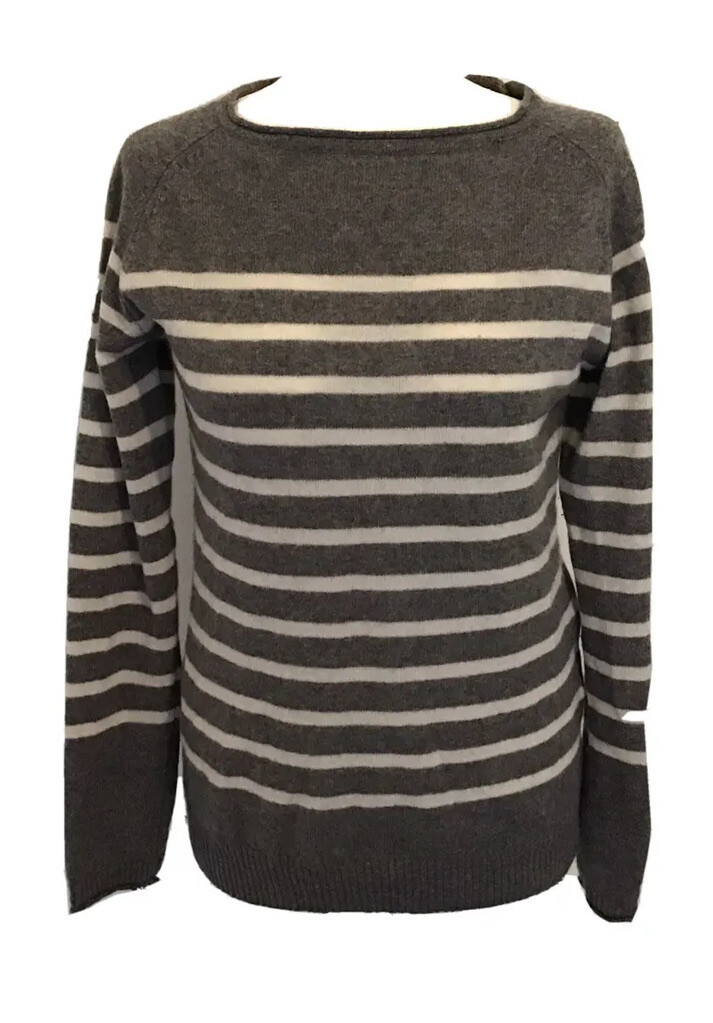 ESMARA 100% Pure Cashmere Striped ￼Jumper Size Small
