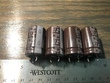 (Lot of 4) Nichicon Audio Grade Capacitors Snap-In 2200uf 63V 10mm pitch