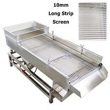 Single Layer Stainless Steel Linear Vibrating Screen 10mm Long Strip Screen