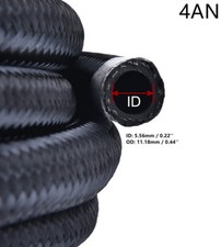 An4an6an8an10an12 Cpe Fuel Hose Oil Gas Line Nylon Stainless Steel Braided