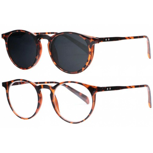 Lunettes De Soleil Loupe - Clip Magnétique Rouge - Dioptrie 2.5 - Monture Ronde - New Time