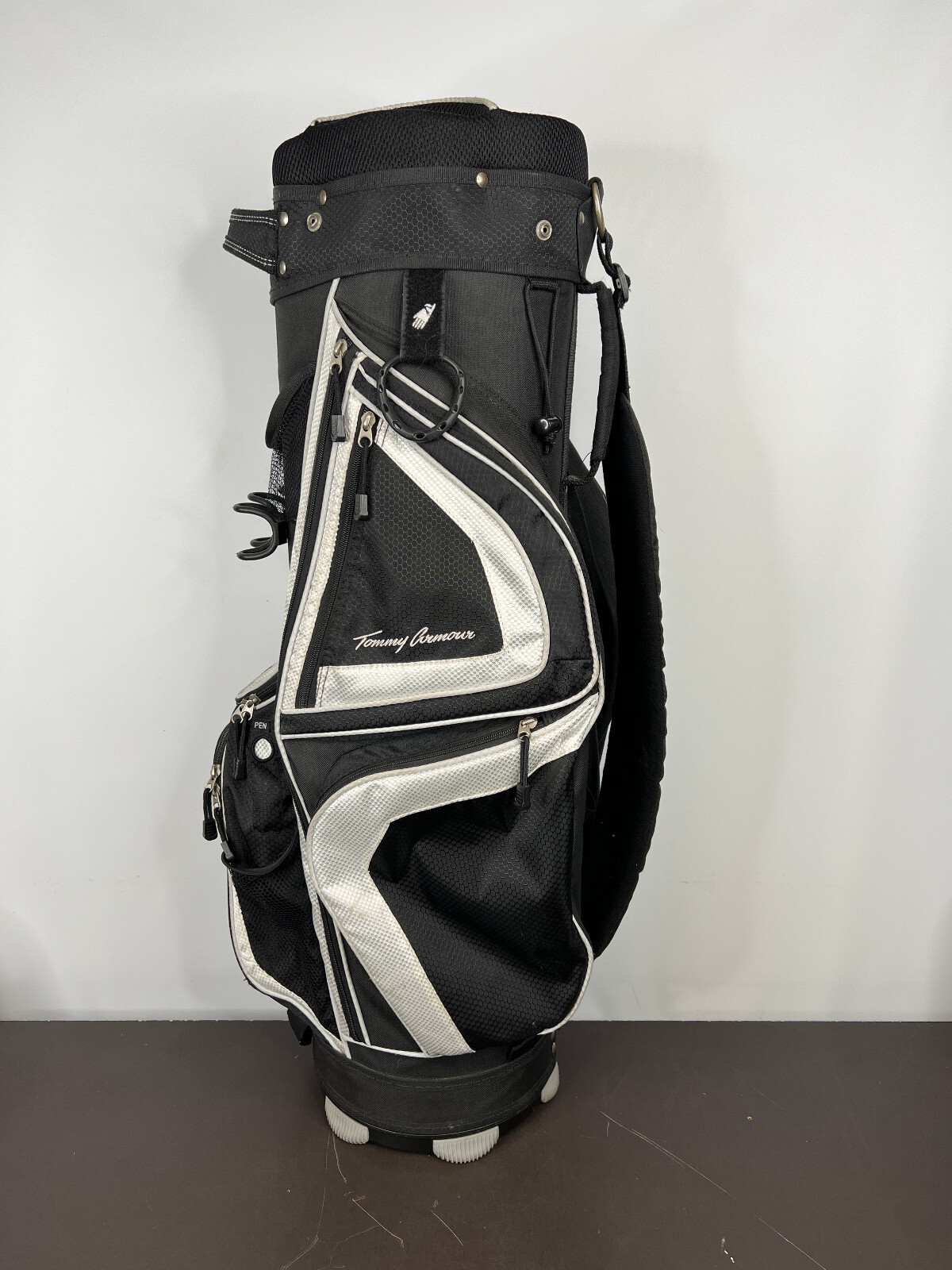 Tommy Armour Golf Bag Cart Bag 14 Way Divider Black White eBay