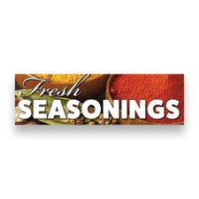 FRESH SEASONINGS Vinyl Banner with Optional Sizes (Made in the USA)