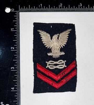 WWII USN US Navy Seaman Apprentice Petty Officer 2nd Class Rate Patch ...
