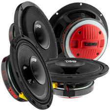 4x DS18 8" 2-way Speakers with Built-in Driver - PRO-HY8.4M Slim 200W Rms 4-ohm