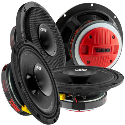 4x DS18 8'' 2-way Speakers with Built-in Driver - PRO-HY8.4M Slim 200W Rms 4-ohm