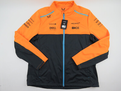 McLaren F1 Racing Team Jacket Castore 2023 Official Black Orange Zip Mens 2XL F1