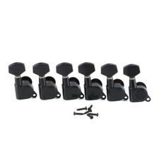 Set Right-Hand Electric Guitar Tuning Pegs 6R Tuners Machine Heads Keys Black