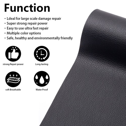 Patch Riparazione Pelle per Divani Kit Nastro Patch per Mobili Seggiolino Auto Divano - Foto 3 di 21