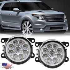 For Ford Explorer 2011-2015 Clear Led Bumper Fog Lights Front Lamps Leftright