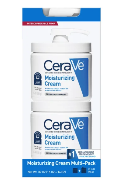 CeraVe Moisturizing Cream 2 Pack 16 Ounce Hydrating Skincare for Dry Skin