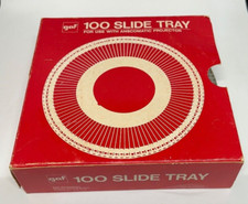 GAF 100 Slide Tray Round Carousel with Storage Box, Vintage