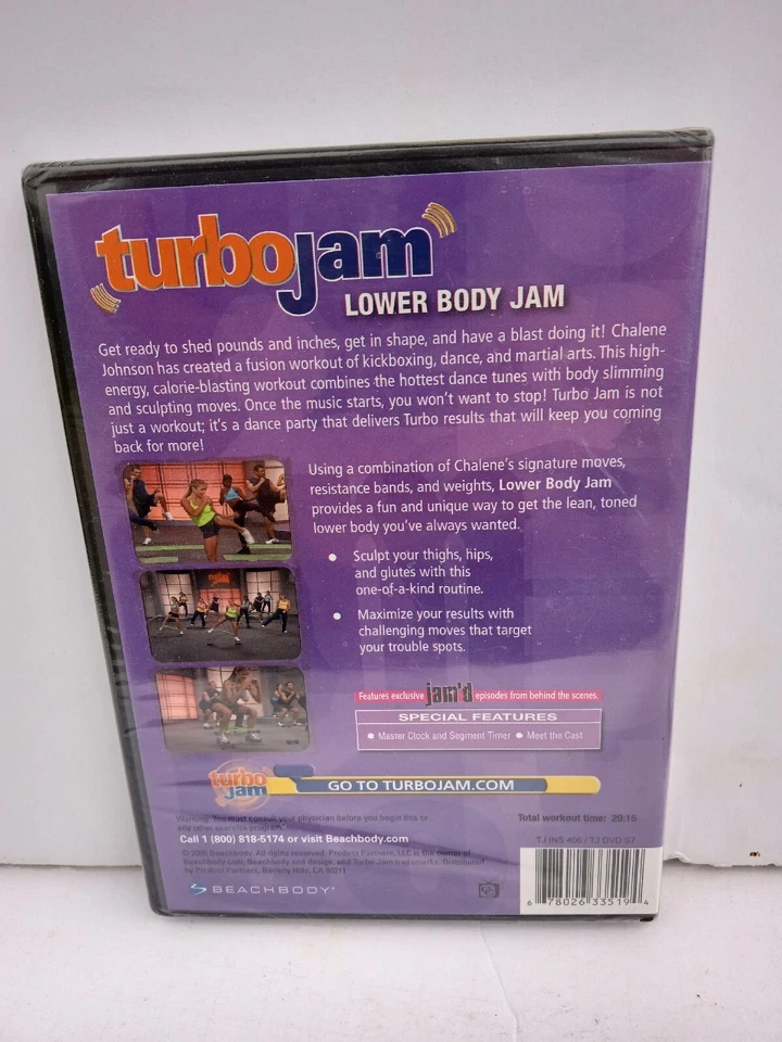 Turbo Jam: Lower Body Jam Fitness DVD 2005 Beachbody New Sealed Chalene Johnson  - Image 2 of 4