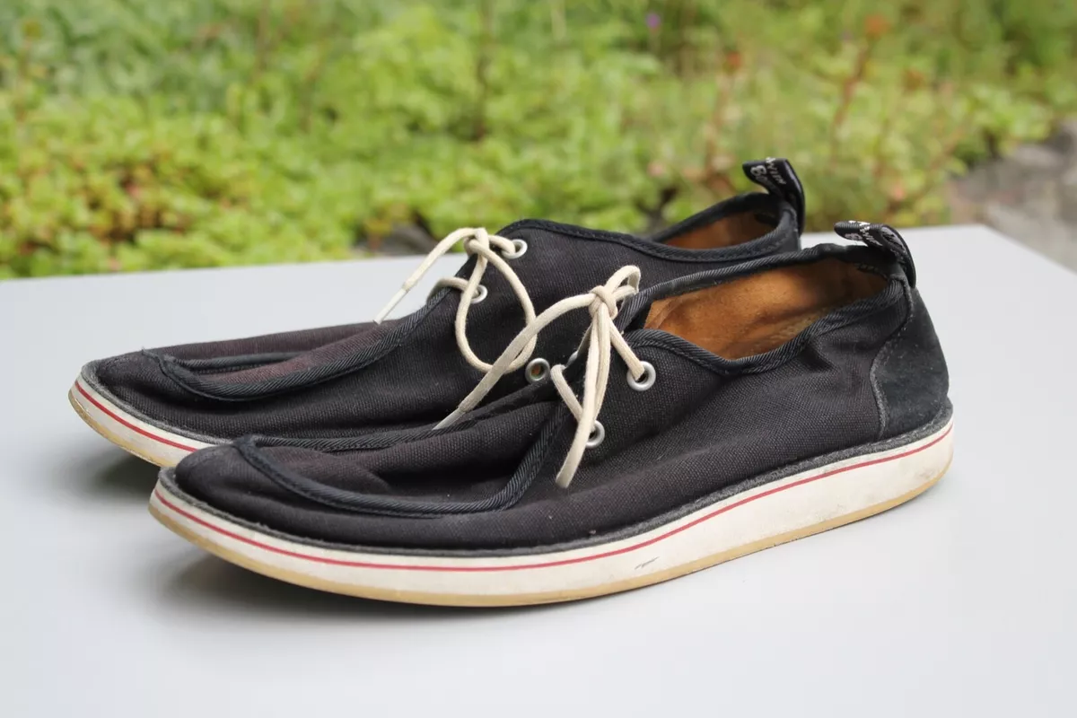 Stussy Doc Martens The Hambleton Shoes Rare Dr. Moccasin Blue Canvas 9 Men's