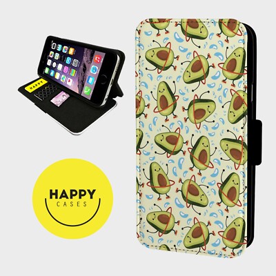 LUSTIGE AVOCADO TANZ - Kunstleder Klapp Handy Hülle Cover - iPhone/Samsung