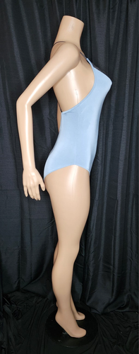 Hellblauer Body mit schwarzen Spitzendetails - Bild 3 von 5