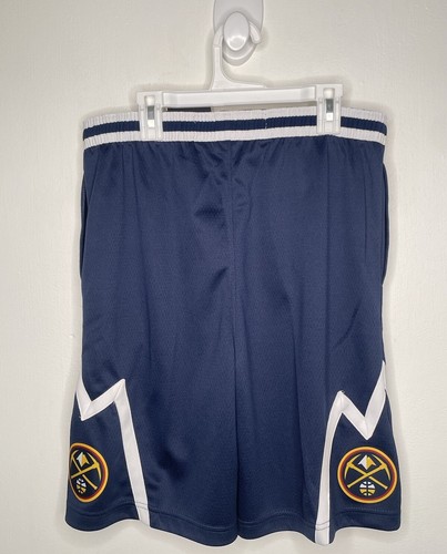 Nike Denver Nuggets Shorts Boys Size Large 14-16 Basketball Blue Drawstring NBA - Picture 2 of 4