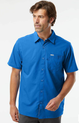 Columbia Men's Vivid Blue PFG Slack Tide Camp Shirt Size XXL