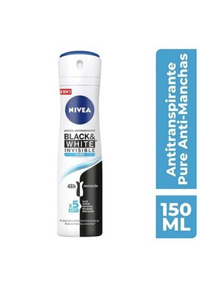 Nivea Spray Black & White Invisible Pure 48h Protection 150ml