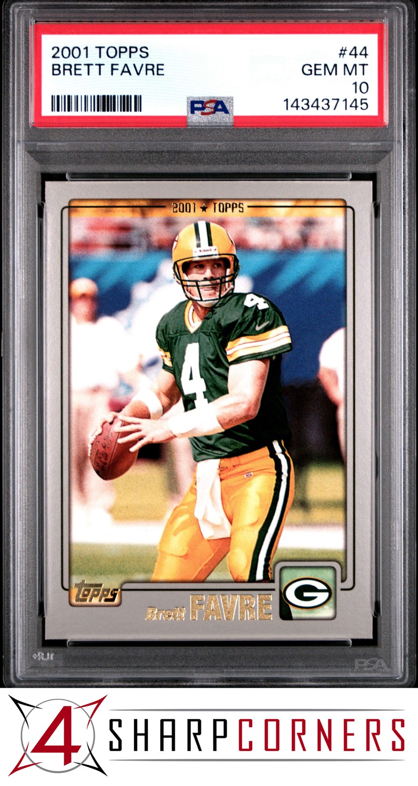 2001 TOPPS #44 BRETT FAVRE PACKERS HOF PSA 10