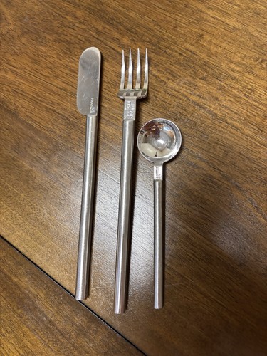 AIR FRANCE CONCORDE AIRPLANE RARE BOUILLET BOURDELLE CEI 3 PIECE CUTLERY SET AF
